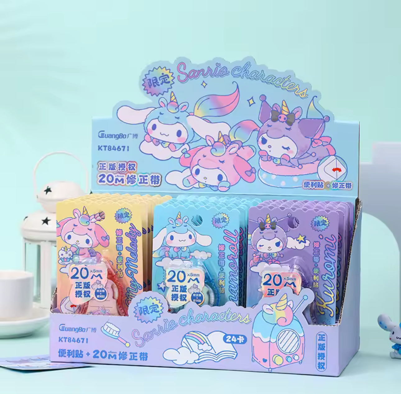 Correction Tape with Sticky Note Attached