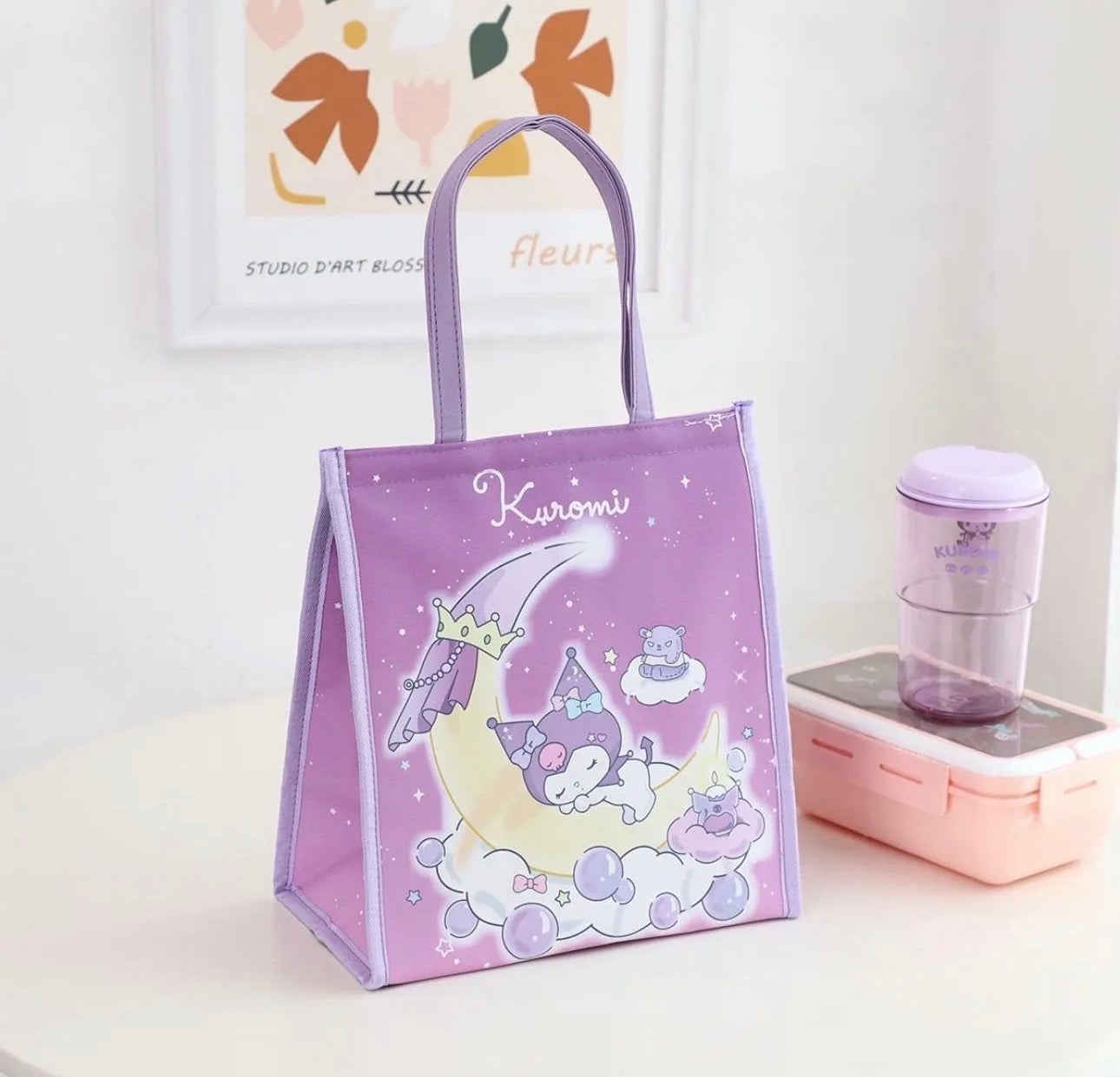 Kawaii Insulated Lunch Tote Bag – Cute Cartoon Design